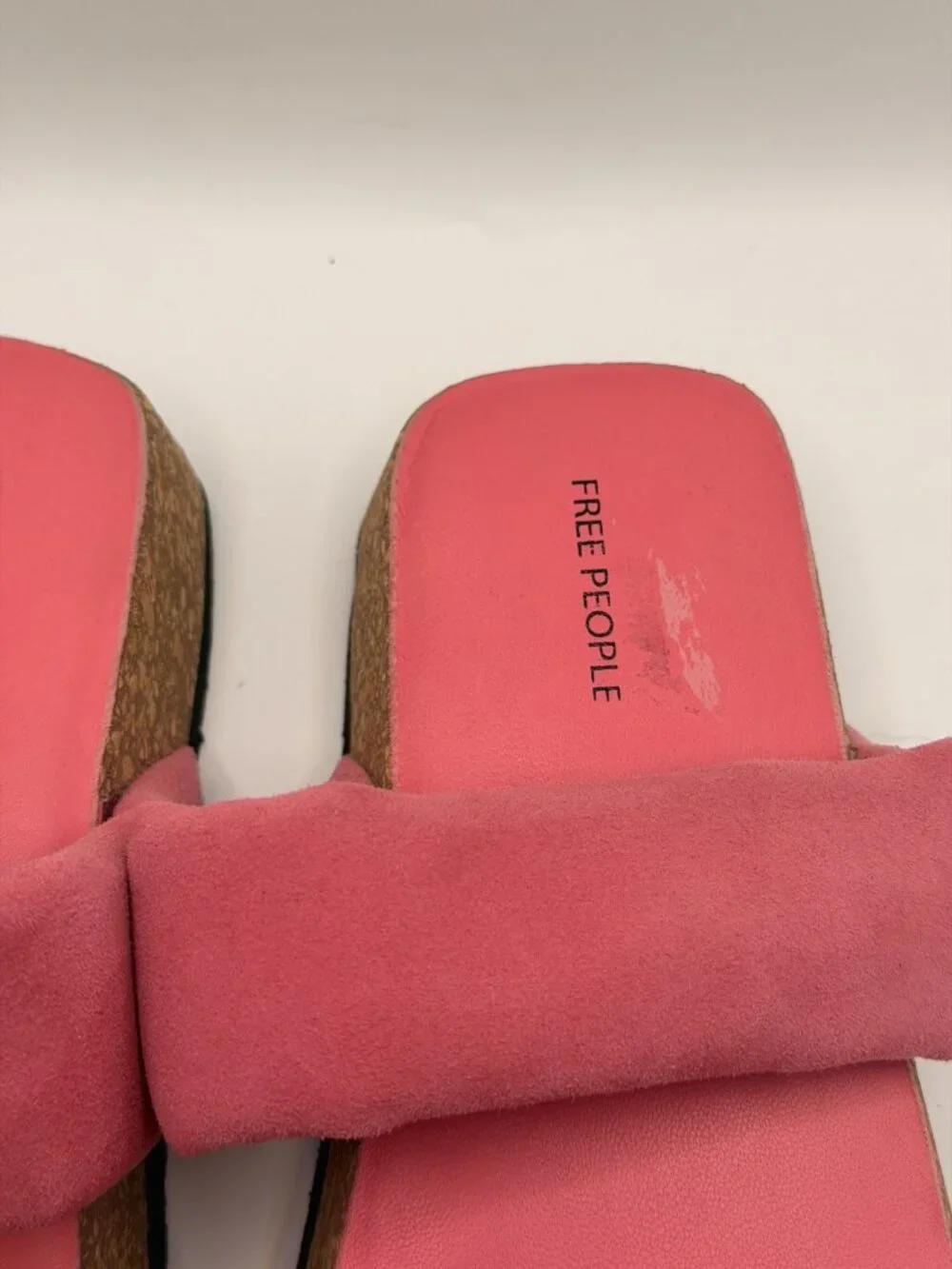 FREE PEOPLE Womens Fairmont Platform Slide Sandal In Watermelon Sz 9
